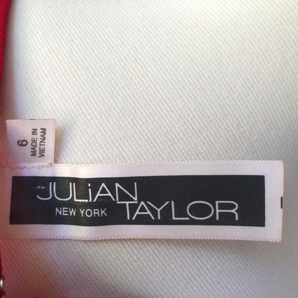 Julian Taylor NY Red Sheer & Lace Dress - Picture 4 of 6